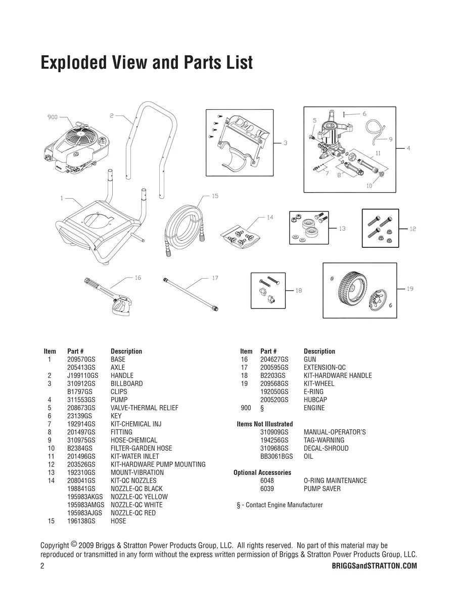 BRIGGS AND STRATTON, 020418-0, 2009, IPL.2